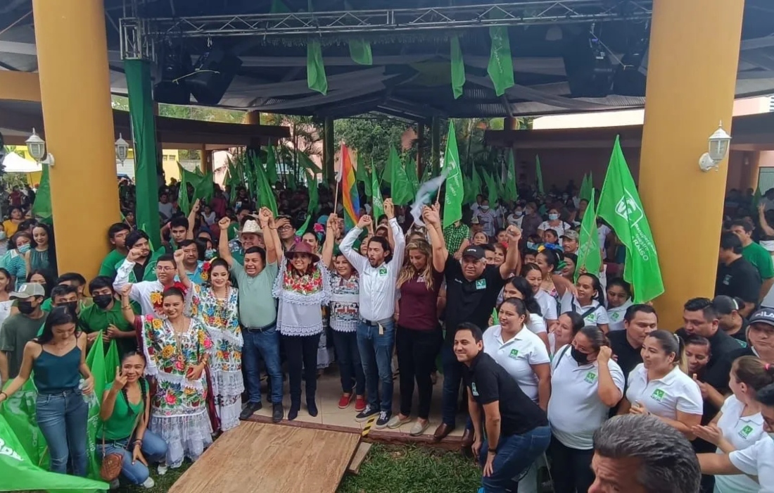 Confía Luis Carrillo en triunfo contundente del Partido Verde y Mara Lezama